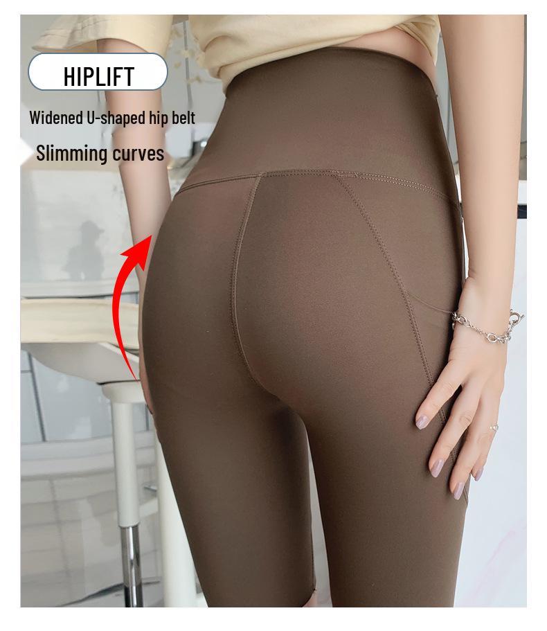 2024 Women's High-Waisted Summer Shark Yoga Shorts with Side Pockets