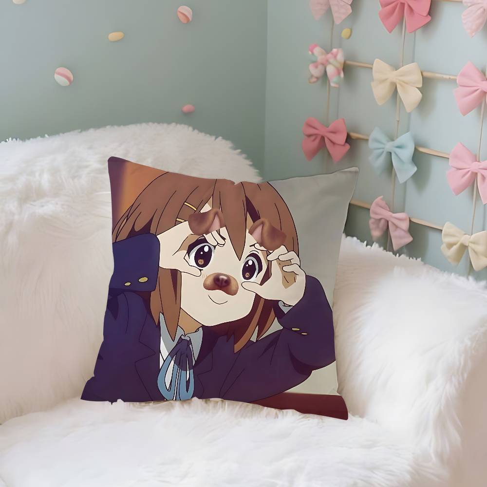 Yyui Hirasawa Kawaii Throw Pillow Covers Pattern Cushion Cover Suitable For Sofa Bedroom Car Pillow Cover