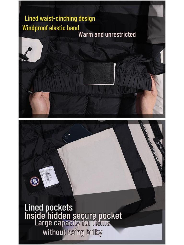 Herren Canada Goose Mittellanger Daunenparka 2025 - Neuer Winterstil, Verdickter Windbreaker Arbeitskleidung