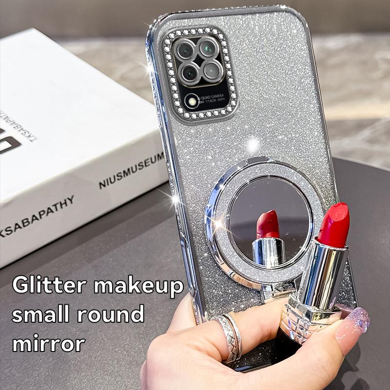 Diamond Glitter Magnetic Phone Case For Huawei Nova 6 SE Nova 7i Y9 Prime 2019 Bracket Shockproof Silicone Bling Bumper Cover