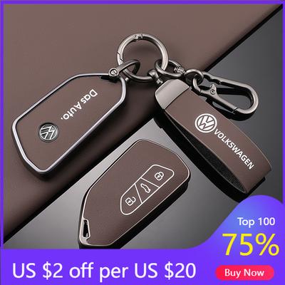 VW GTI GOLF 2026 Hot For VW VOLKSWAGEN Leather Car Remote Key Case Cover Bag Protector Shell Holder For VW Volkseagen Golf 8 MK8