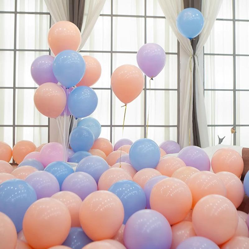 Macaron Colorful Mix Dopamine Thickened Balloons for Children's First Birthday Decoration