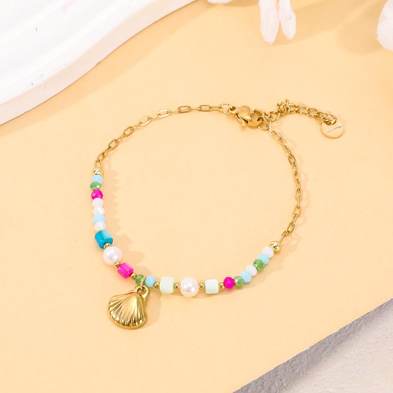 Elegant Women s Stainless Steel & Pearl Beaded Bracelet