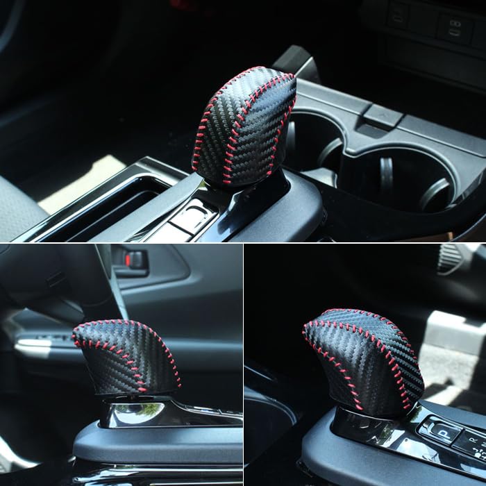 Prius 60 Series Shift Knob Cover, Genuine Leather, Carbon Leather, Toyota Compatible, PRIUS Hybrid