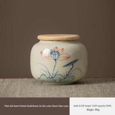 Hand-Painted Ceramic Tea Storage Canister