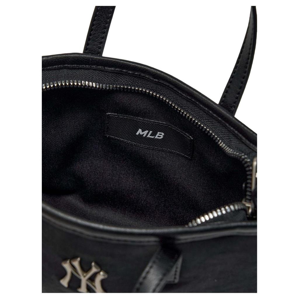 MLB New York Yankees Solid Color Versatile Adjustable Detachable Tote Bag Nylon Crossbody Handbag Mini Women Bags Black 3ACRVN16N-50BKS