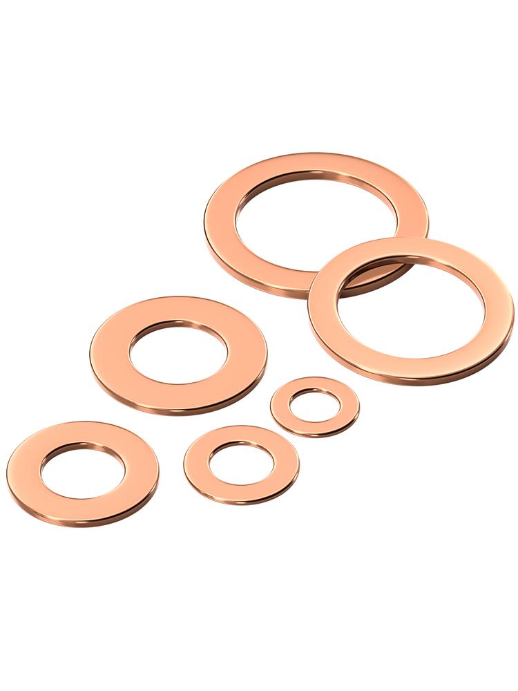 National Standard Red Copper Gasket Seal Ring and Flat Washer M3-M60mm for Marine Instruments