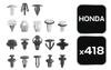 Honda Car Clip Set, 418 Pieces