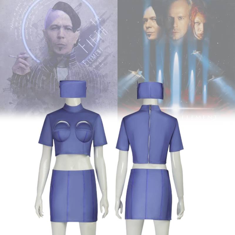 Fifth Element The Cosplay Flight Attender Costume Halloween Role Play Clothing