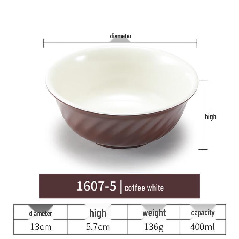 Melamine Two-Tone Twill Bowl