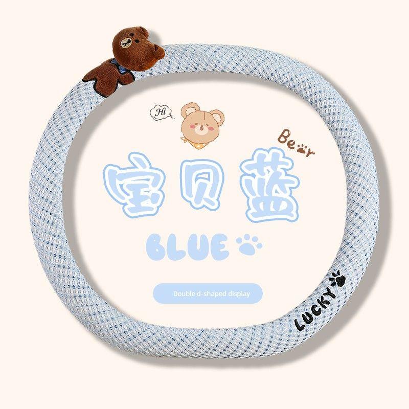 Suitable for Suzuki Car Steering Wheel Cover, Linen Nappa Leather Handle Cover, Ultra-Thin, Cute, Universal for All Seasons, D