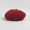 Beret Female Autumn And Winter Show Small Temperament Literary And Retro Circle Lamb Plush Big Head Circumference Versatile Painter Hat