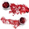 3D Nail Glitter Sequins Nail Glitter Flakes Set Acrylic Nail Sparkle Glitter Stickers Decals for Christmas Nail Art Decoration 12 Pack Mixed Shapes