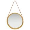 VidaXL Miroir mural avec sangle 40 cm Doré 320361