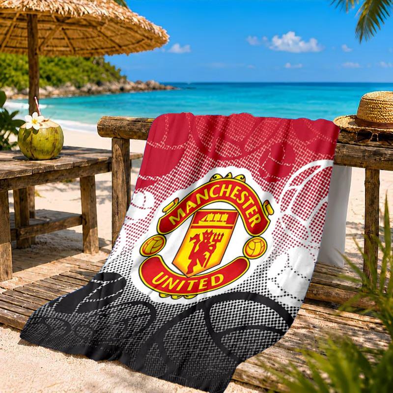 Manchester United Stadion Strandlaken, Sneldrogend, Makkelijk te Onderhouden, Geschikt voor Zowel Fitness als Strandvakanties, Sport Essentieel