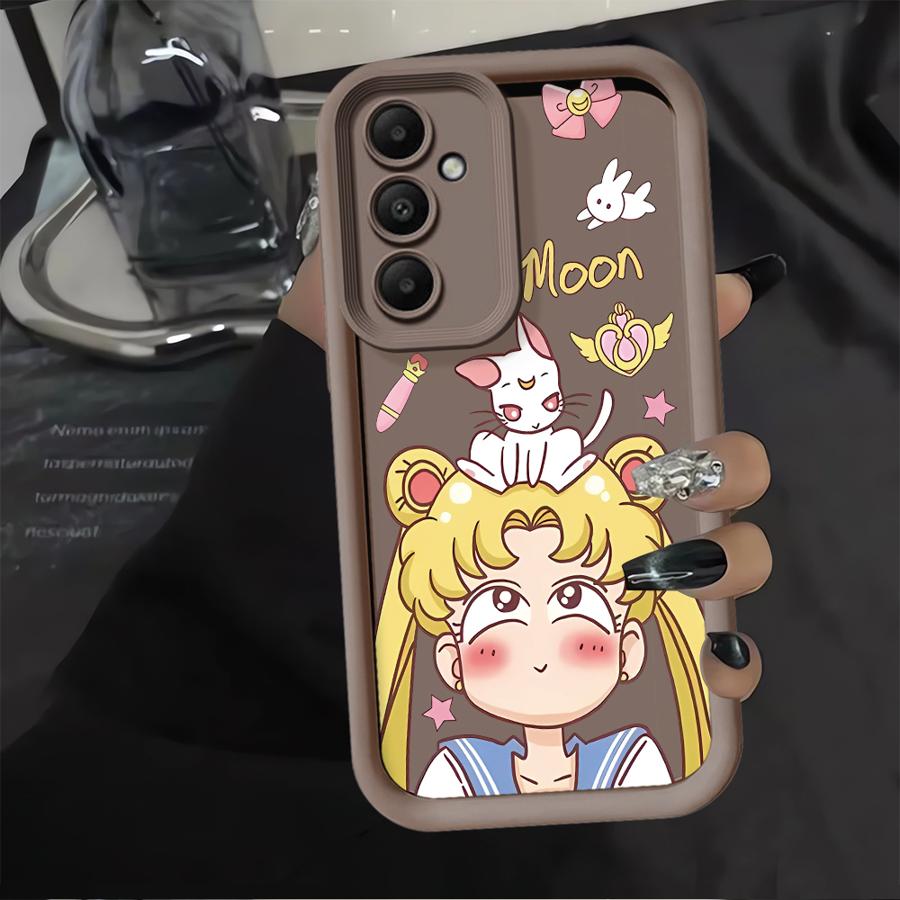 Cartoon S-Sailors Moon Phone Cover Case for Samsung Galaxy A56 A73 A22 A21s A25 A26 A35 A52 A54 A24 A32 A55 A36