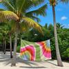 Colorful Wavy Stripes Quick Drying Bath Towel Microfiber beach towel light weight swimming camping yoga beach out