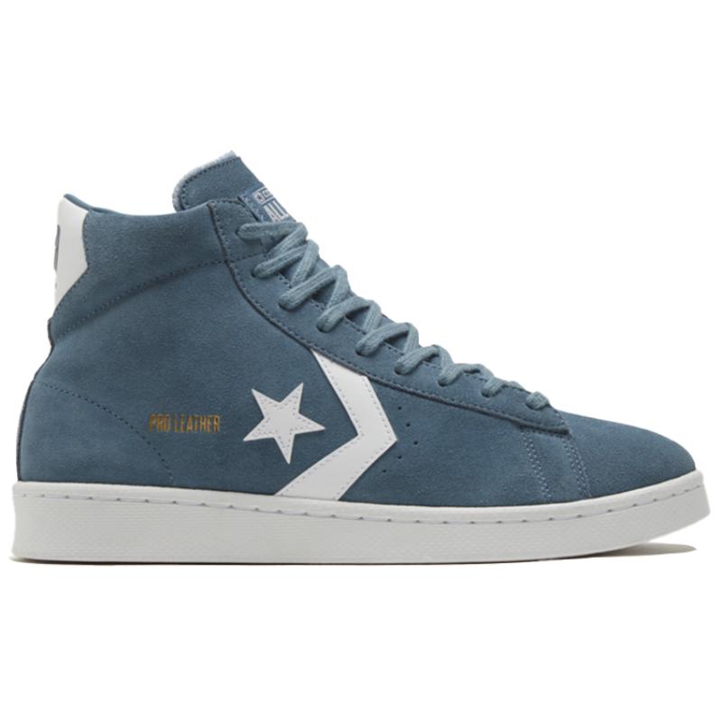 Converse Cons Pro Leather Synthetic Leather Non-slip Wear-resistant High-top Skate Shoes Unisex Blue
