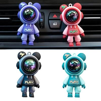 Clips de Perfume para Salida de Aire de Coche Astronauta de Dibujos Animados Salidas de Aire Acondicionado Clip de Aromaterapia Accesorios de Interior Ambientador
