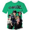 Ny Tegneserie Gorillaz 3D-trykt T-skjorte Herre Dame Casual Hip-hop Kortermet Harajuku Stil Gate T-skjorte