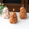 3D Cute Hedgehog Candle Silicone Mold Cartoon Animal Shape Read Book Soap Resin Craft Plaster DIY Making Kit Home Decor Gifts
