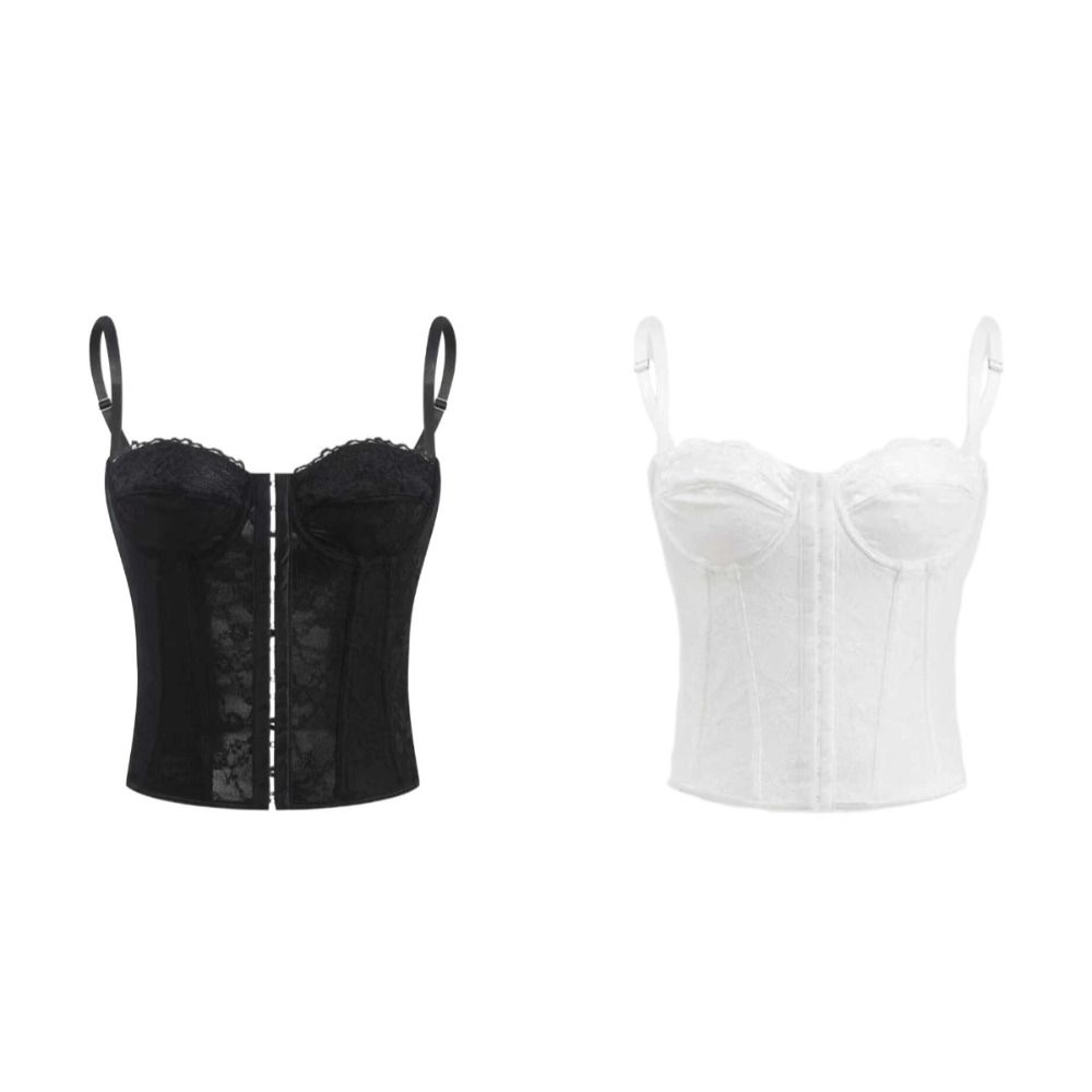 Hollow Lace Corset Slim Fit Suspender Vest Elastic Crop Tops Travel