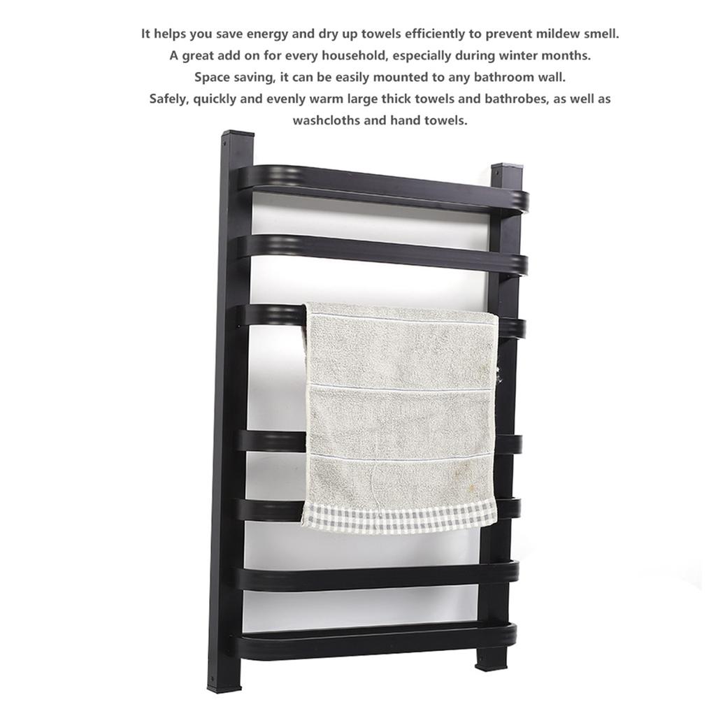 Wall Mounted Constant Temperature Electric Heating Drying Towel Rack Multi Functional Stotage Rack