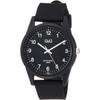 [citizen Q A] VS40 002 Analog Waterproof Urethane Strap Watch  Men S  Black  Black X Black  Arabia 