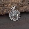 Ciondolo in agata muschiata, gioiello con pietre preziose, ciondolo in argento sterling massiccio 925, regalo per donna, ciondolo fatto a mano