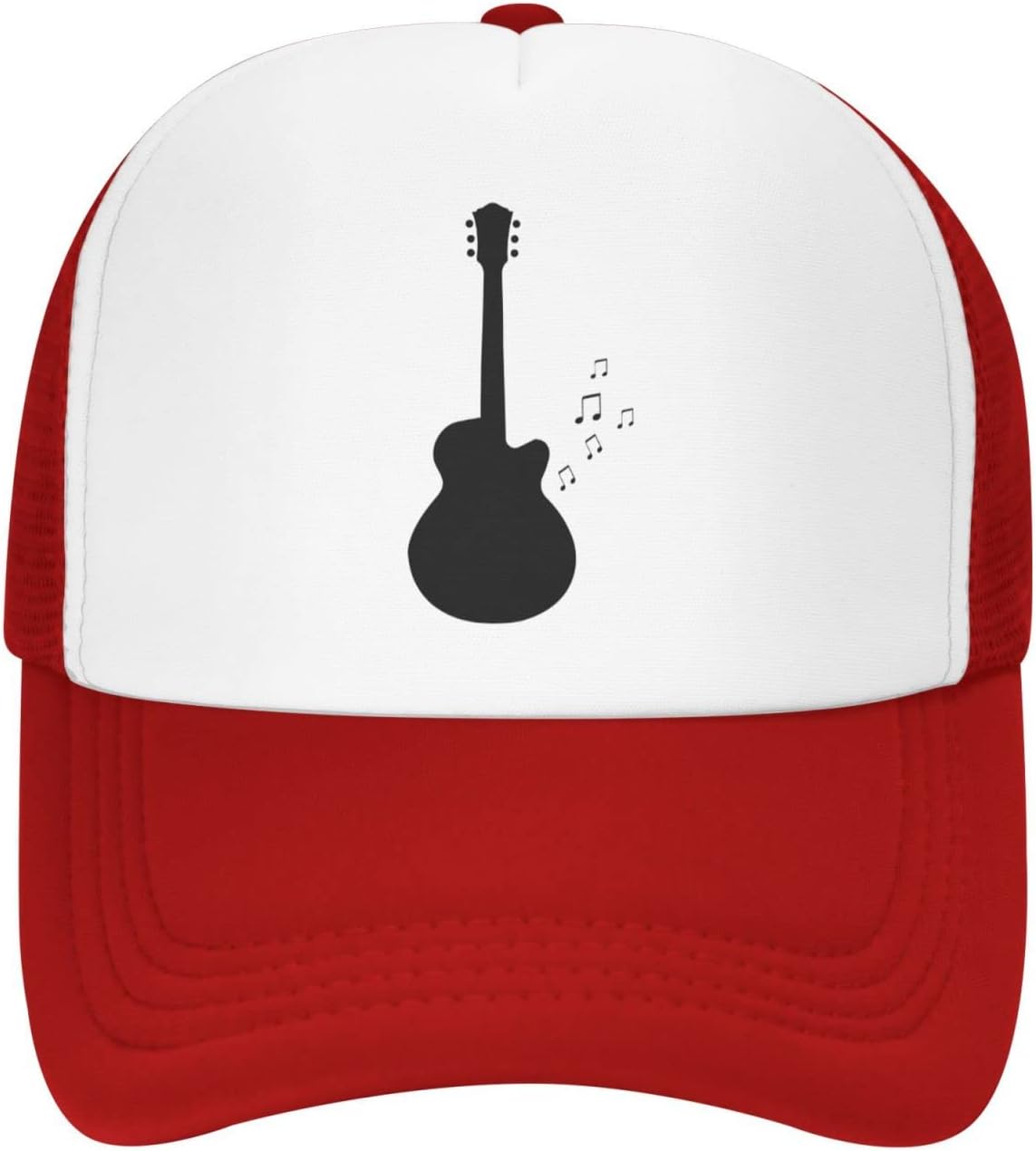 

Акустическая гитара Музыкальные ноты Сетчатая кепка-тракер Регулируемая бейсболка Для улицы Мужская Женская One Size