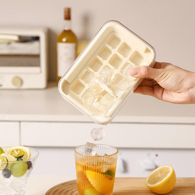 1-10PCS New Ice Box with Lid for Home Use Food Grade Large Capacity Ice Cube Mould Homemade Press Ice Lattice Ice Storage Box