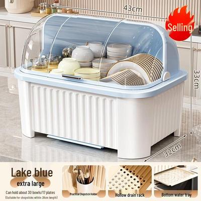 Lan Tuan Nordic Foldable Kitchen Dish Drying Rack & Storage Shelf