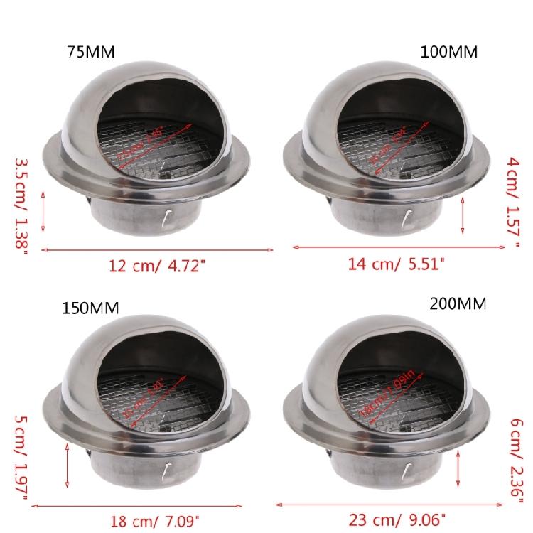 Stainless Steel Wall Ceiling Air Vent Ducting Ventilation Exhaust Grille Outlet
