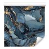 Navy Blue, Sky Blue and Turquoise Ink Wallpaper for Living Room and Bedroom 50x1000