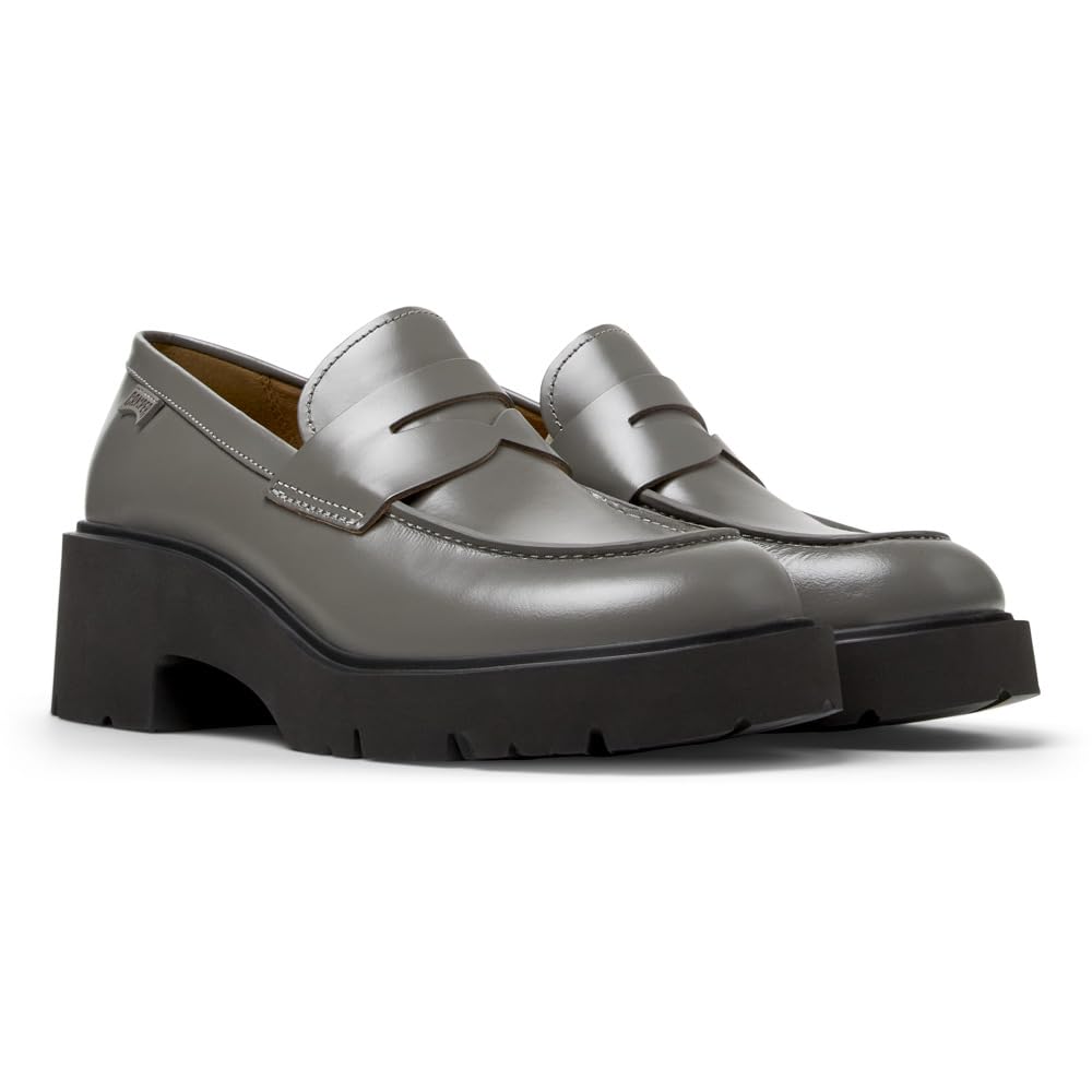 Camper MILAH K201425 Loafer Dark Size cm Women's Pumps, Gray, 23.0 (T99)