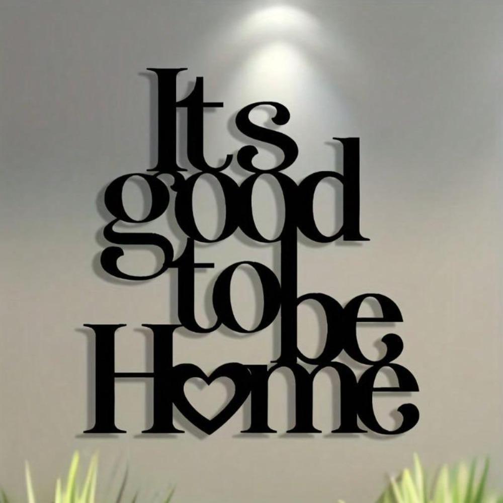 Metal Wall Art Vintage Farmhouse Decor Detachable Elegant Script Home Sign Gift for Living Room Kitchen Bedroom