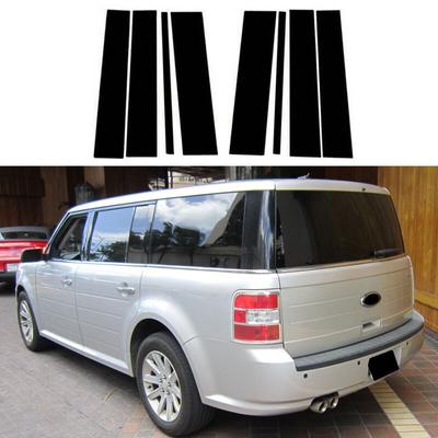 Car Pillar Posts Door Window Trim Cover Stickers Decal for Ford Flex WITHOUT KEYPAD Cutout 2009-2019