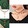 Stylish Two-layer Choker Necklace Set For Women With Rhinestone Stars And Flowers