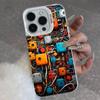Creative Circuit Board IMD Case for iPhone 17 16 15 14 13 12 11 Pro Max air plus Shockproof Plating Matte TPU Funda
