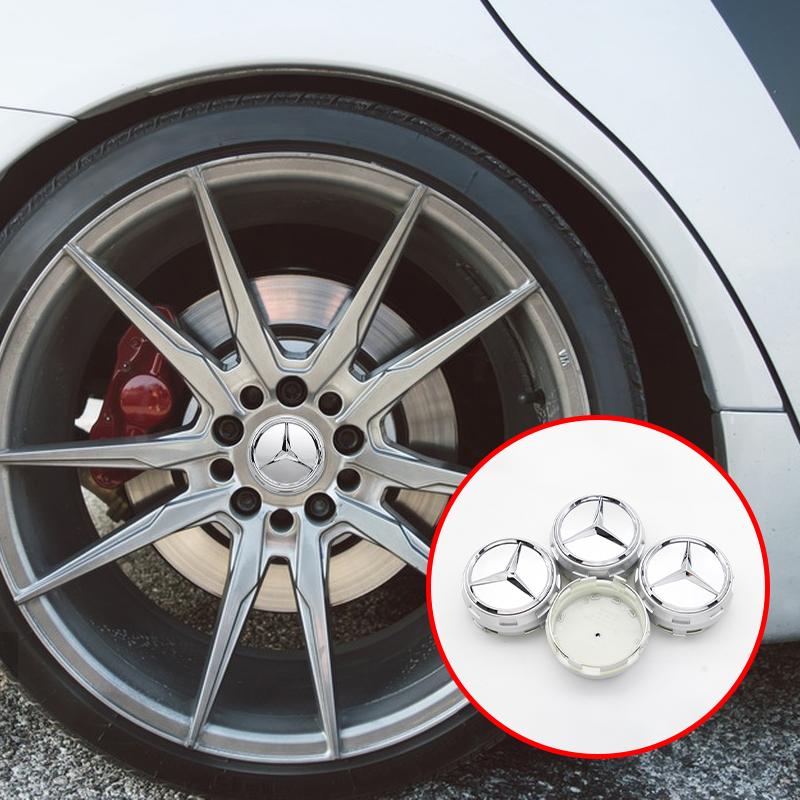Car Wheel Center Hub Caps 4PCS 75MM For Mercedes Benz AMG W203 W206 W220 W205 W211 W212 GLA GLC CLA A Emblem Tire Rim Covers CK1