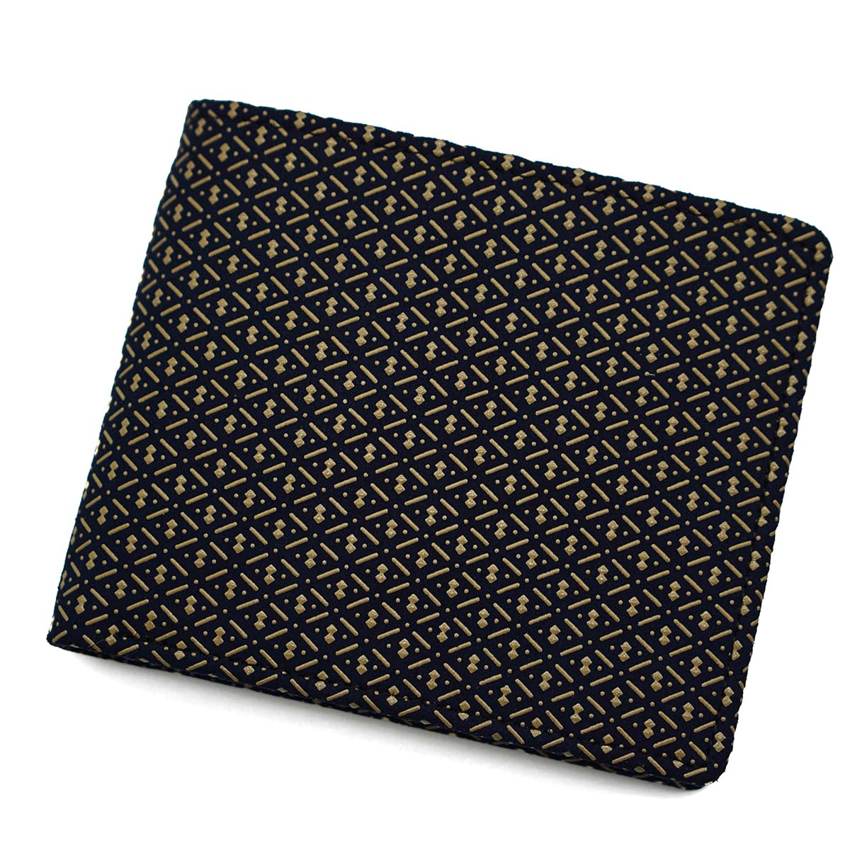 

Кошелек Bifold Inden с отделением для монет из оленьей кожи, изготовленный традиционным способом в 2006 году, темно-синий с белой тыквой, кошелек Inden-ya, мужской кожаный, ручной работы, Япония, нет. ([14-007]