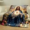 Sacred Heart of Jesus Religious Blanket DesignFlannel blanket for bedroom, living room, sofa, and nap