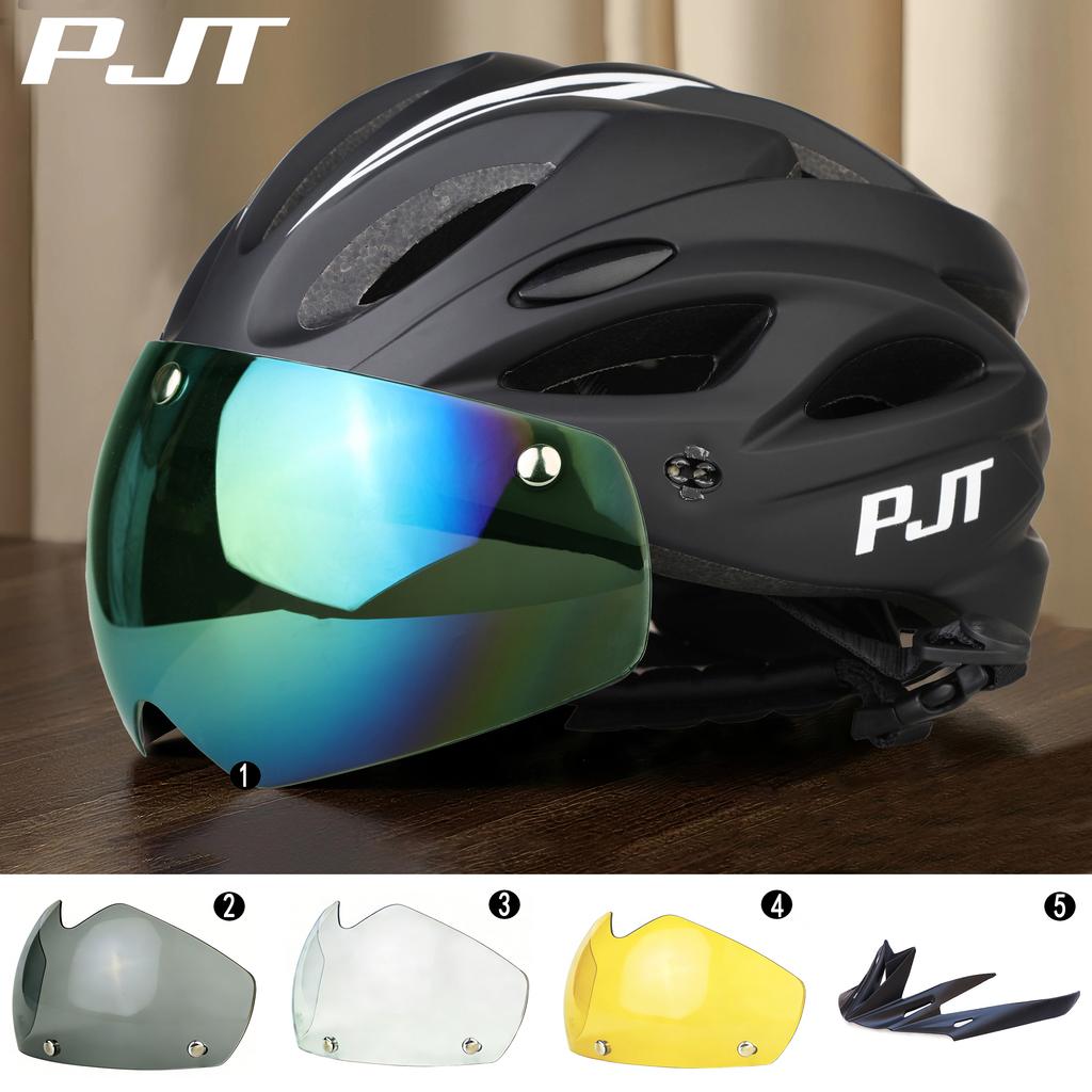 Kask rowerowy 4 w 1 z okularami przeciwsłonecznymi / Daszkiem Bezpieczeństwa Kaski Wielotrybowe noszenie Kask rowerowy Kask rowerowy MTB Dla kobiet Mężczyzn