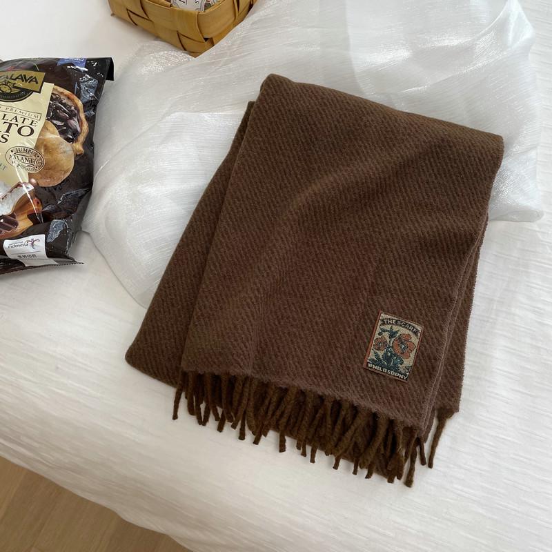 

Дофаминовый полосатый вязаный шарф: 2024 Модный, высококачественный женский воротник-стойка для тепла и стиля