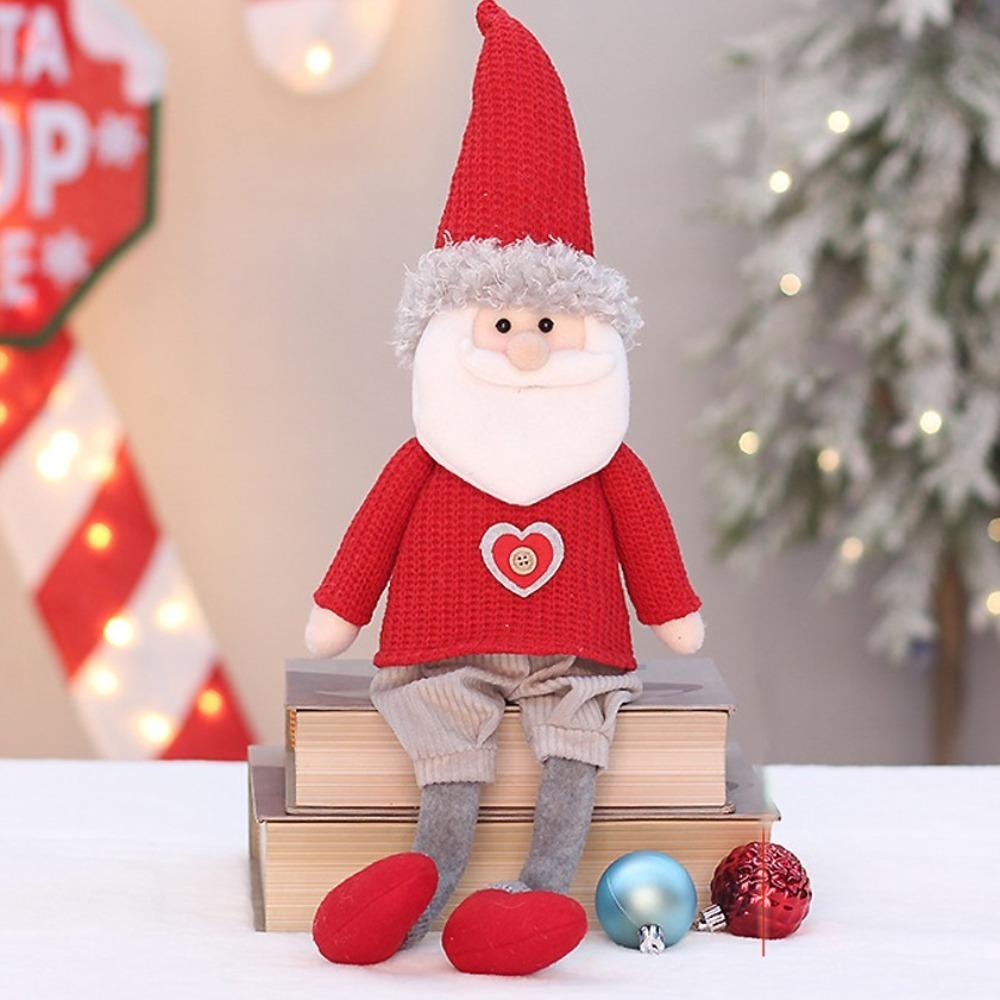 Soft Snowman Elk Telescopic Doll Santa Claus Merry Christmas Decoration Xmas Decor