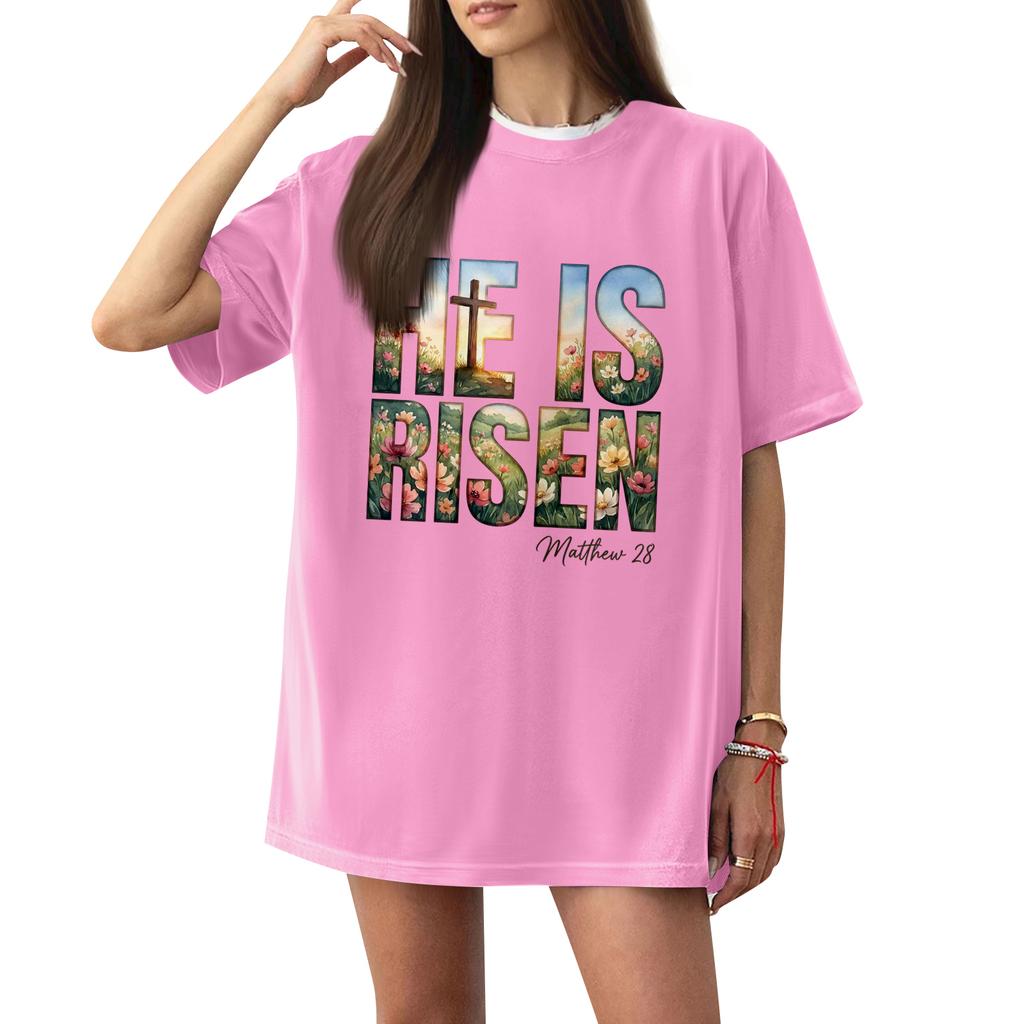 Women's Casual Letter Print Short-sleeved Top T-shirt