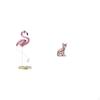 Flamingo Cat Resin Statue Bird Animal Sculpture Modern Art Home Decor Garden Figurine with Metal