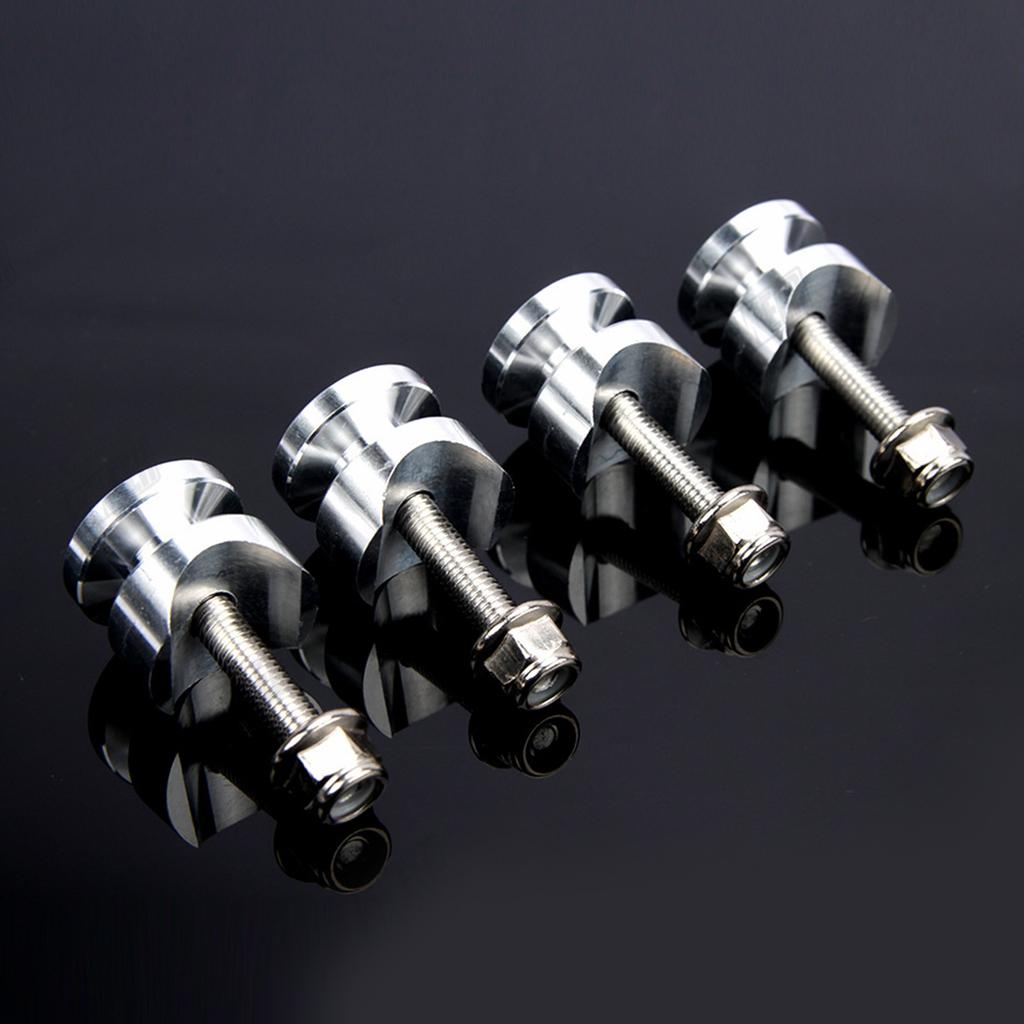 Pack of 4 Motorcycle Tail Box Quick Release Mounting Pads Aluminum Alloy with Antislip Rubber for Stability Accessories