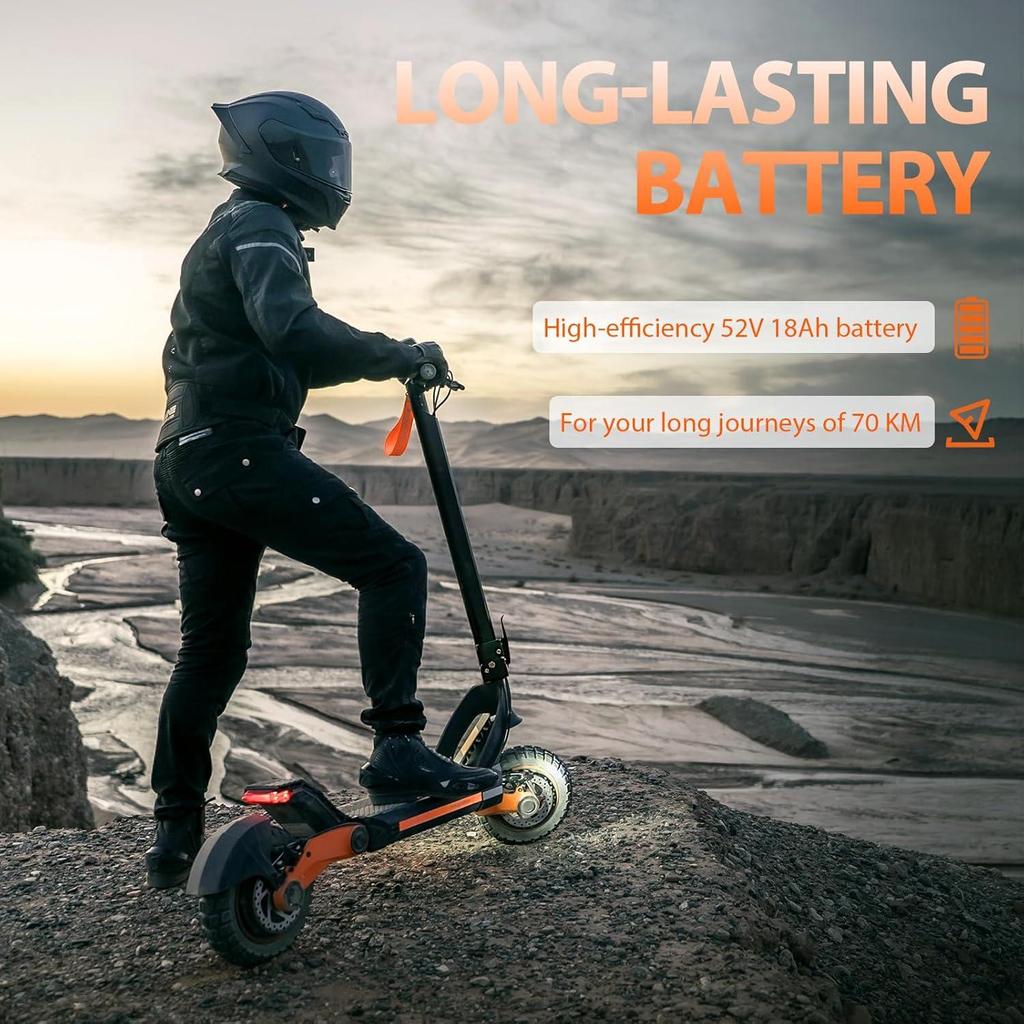KuKirin G3 E-Scooter 60 KM Electric Scooter 52V 18Ah, Electric Scooter for Adults with 10.5" Tires