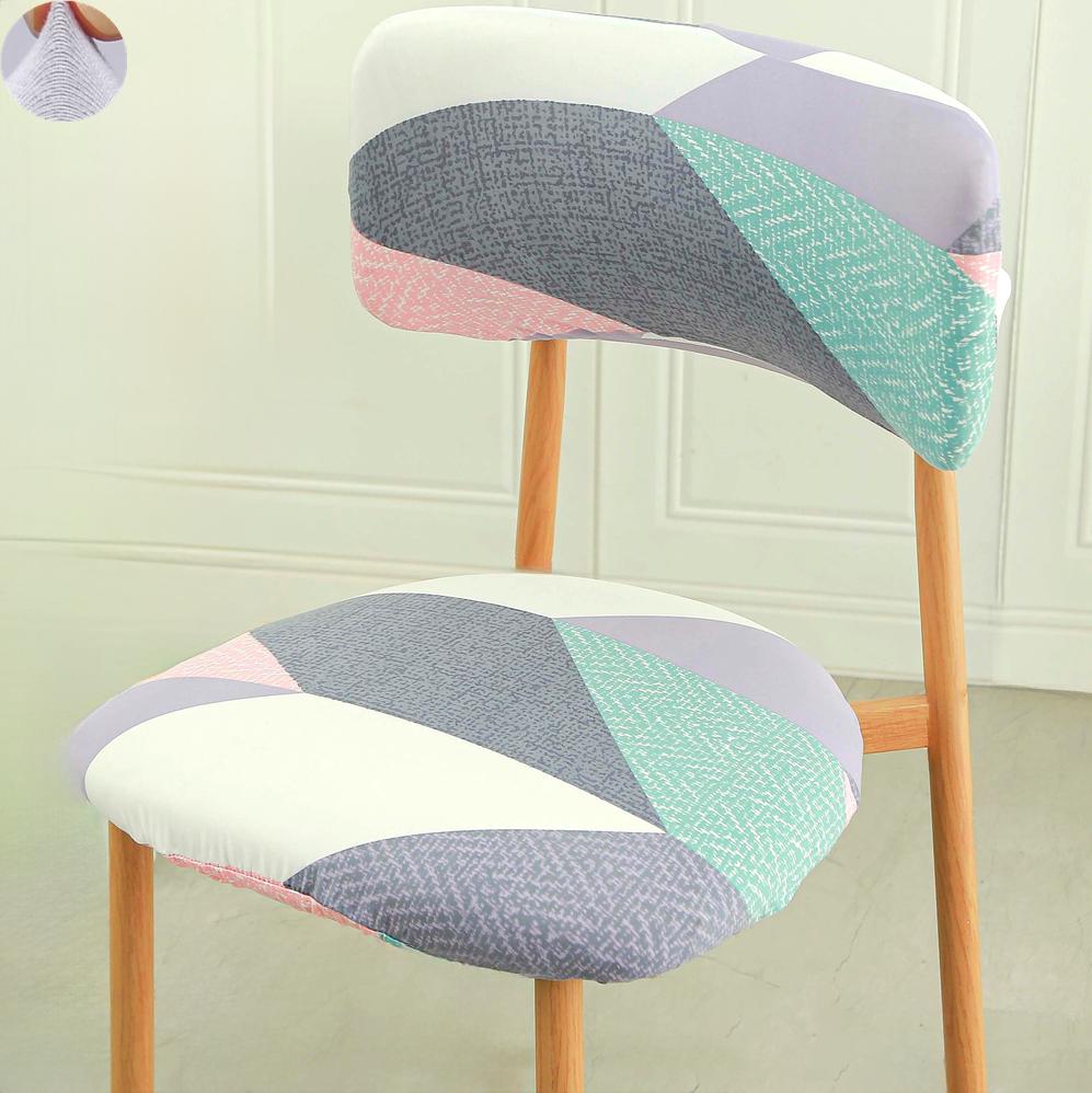 Solid Wood Dining Chair Covers Elastic Print Wedding Chair Seat Slipcovers Chair Backrest Protector Cover for Wedding Banquet 1PCS 2990₽